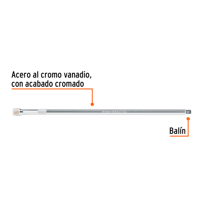 Extensión cuadro 1/2' para matraca, largo 15', Truper 13918 E-5464