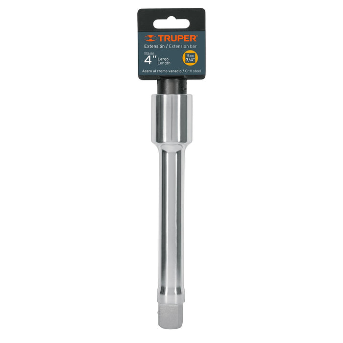 Extensión cuadro 3/4' para matraca, largo 4', Truper 13902 E-5660