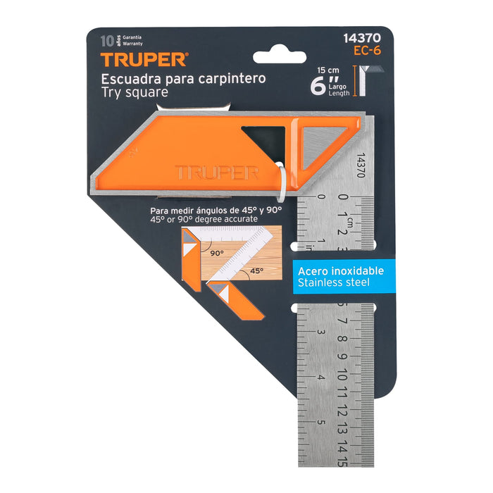Escuadra 6' para carpintero con mango 100% de aluminio 14370 EC-6