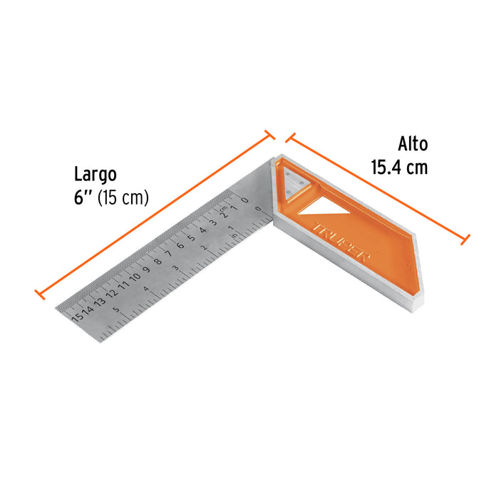 Escuadra 6' para carpintero con mango 100% de aluminio 14370 EC-6