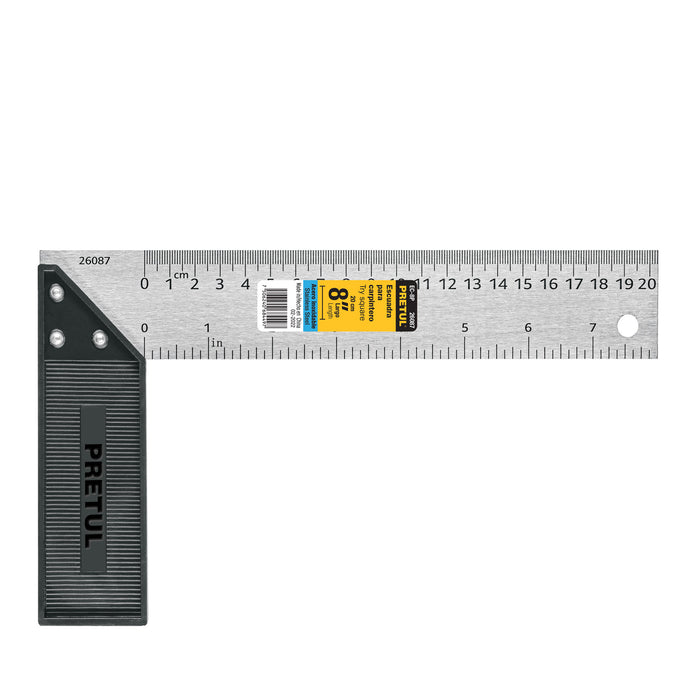 Escuadra 8' para carpintero, Pretul 26087 EC-8P