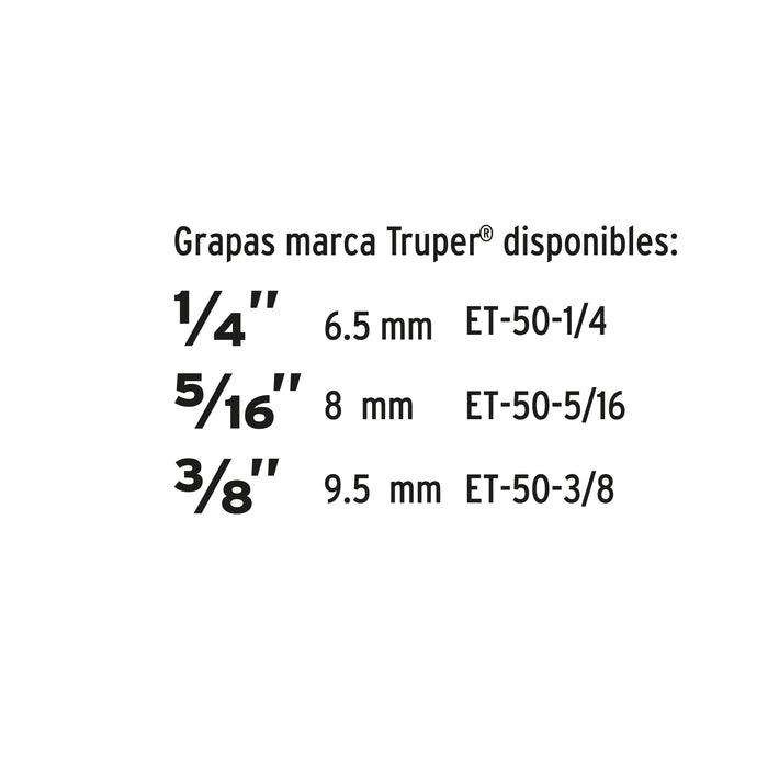 Engrapadora tipo martillo, uso rudo, Truper 100334 EM-50