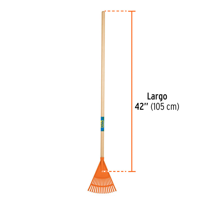 Escoba de jardín para niños con mango de 42', Truper 14346 EP15-KID