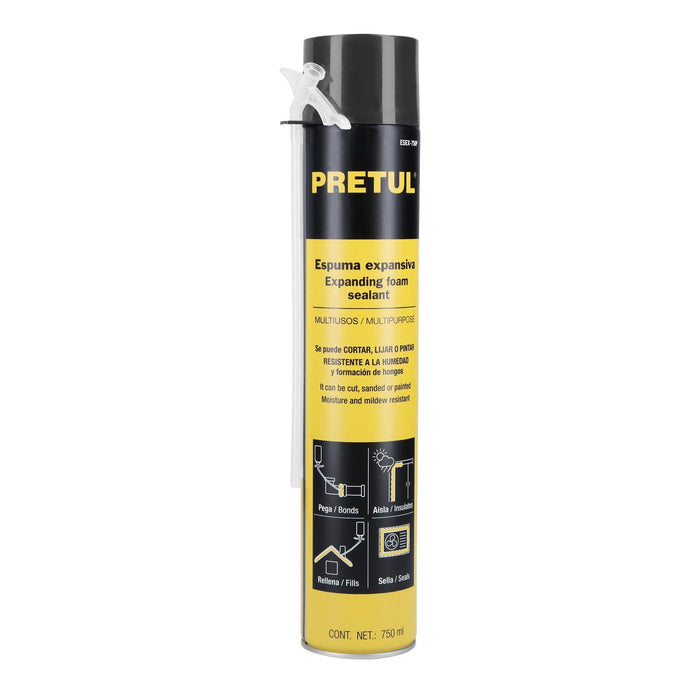 Espuma expansiva, 750 ml, Pretul 27009 ESEX-750P