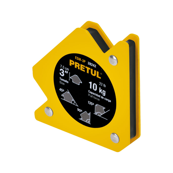 Escuadra magnética 3' para soldar, capacidad 10 kg, Pretul 28242 ESM-3P