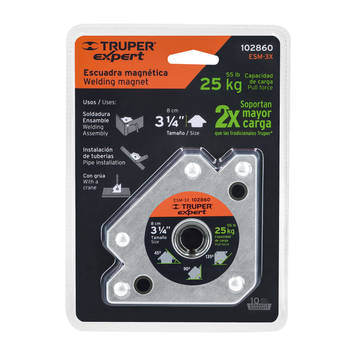 Escuadra magnética 3' para soldar, capacidad 25 kg, Expert 102860 ESM-3X