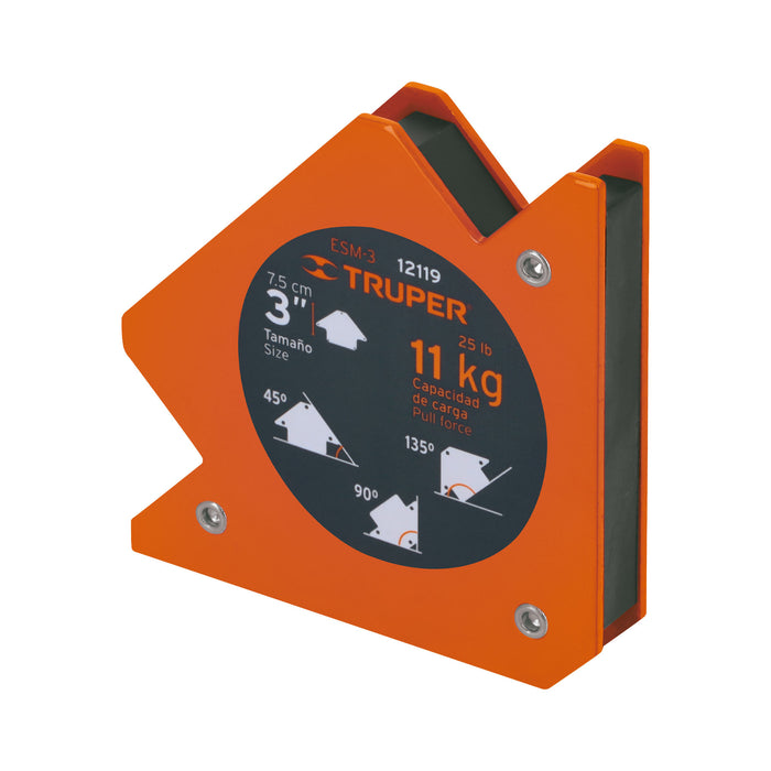 Escuadra magnética 3' para soldar, capacidad 11 kg, Truper 12119 ESM-3