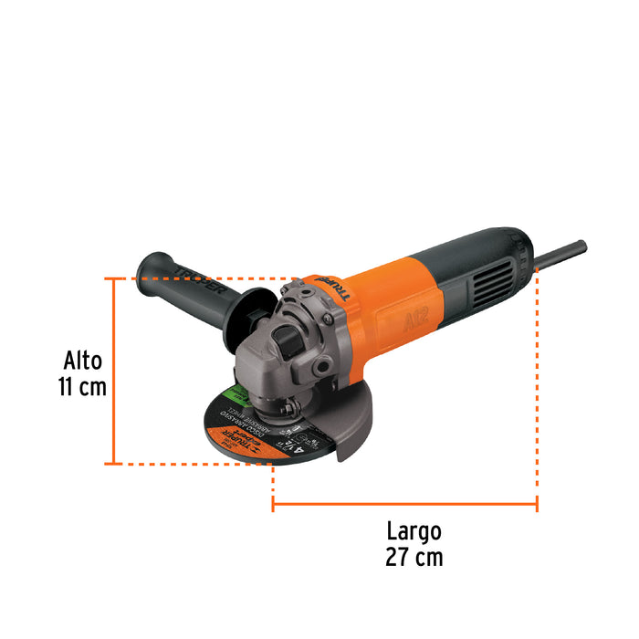 Esmeriladora angular 4-1/2' 700 W, profesional, Truper Código: 14013