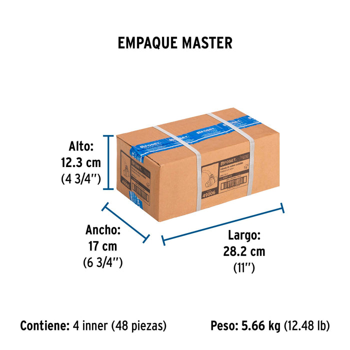 Válvula de esfera de latón, soldable 1/2', Foset 49006
