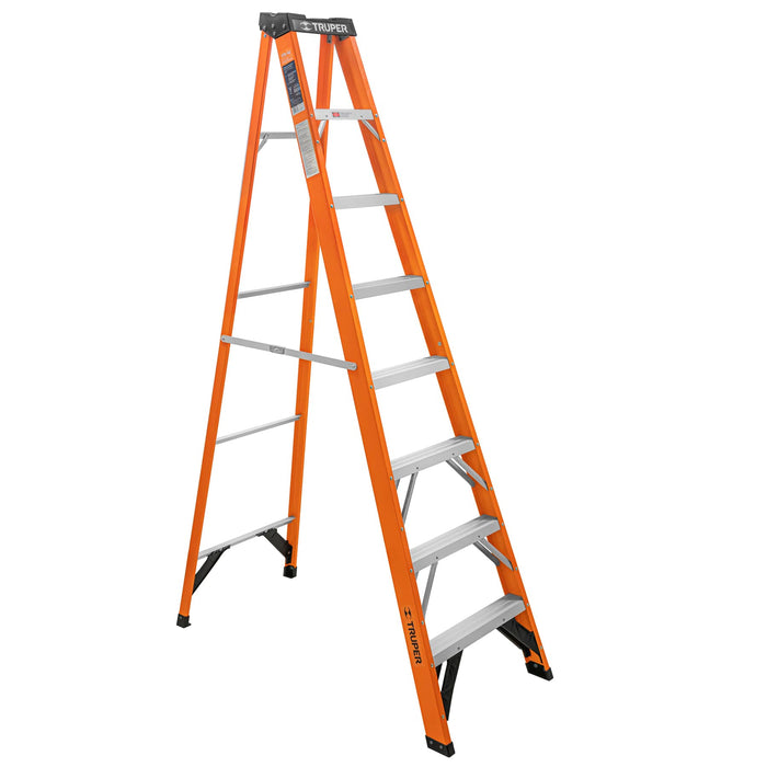 Escalera de tijera tipo II 7 peldaños y bandeja, Truper 10337 EST-27