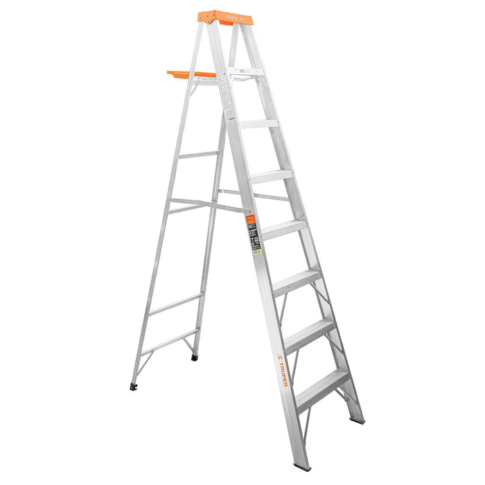 Escalera de tijera tipo II 7 peldaños y bandeja, Truper 10337 EST-27