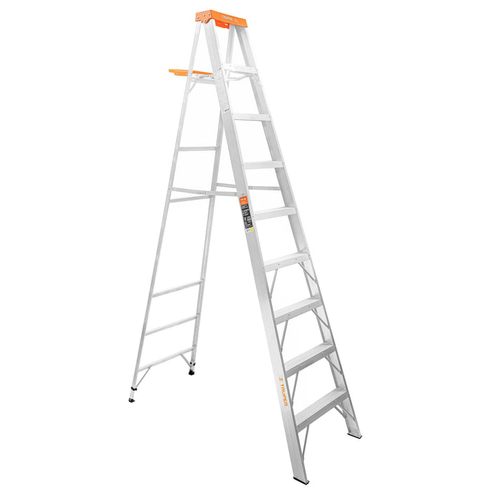 Escalera de tijera tipo ll 8 peldaños y bandeja, Truper 10338 EST-28