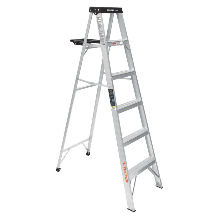 Escalera de tijera tipo III 5 escalones y bandeja, Truper 16743 EST-35