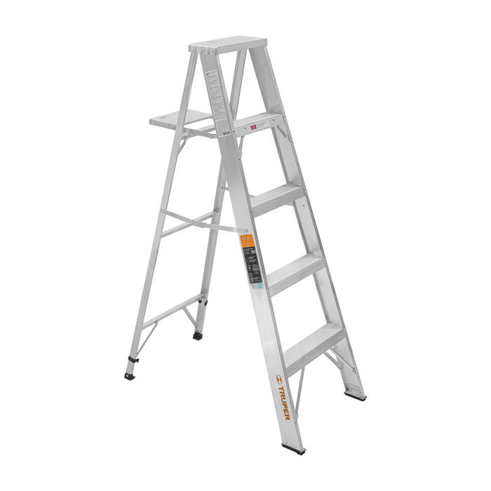 Escalera de tijera 100% aluminio tipo ll 4 peldaños, Truper 10445 ESTA-24