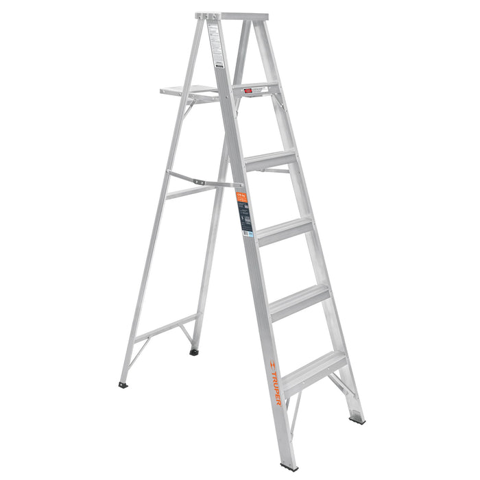 Escalera de tijera 100% aluminio tipo ll 5 peldaños, Truper 10450 ESTA-25
