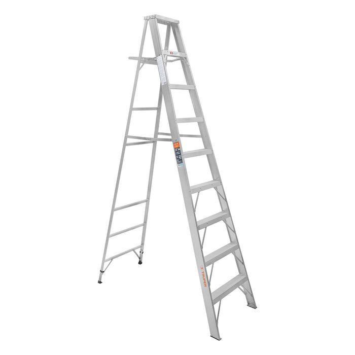 Escalera de tijera 100% aluminio tipo ll 8 peldaños, Truper 10469 ESTA-28