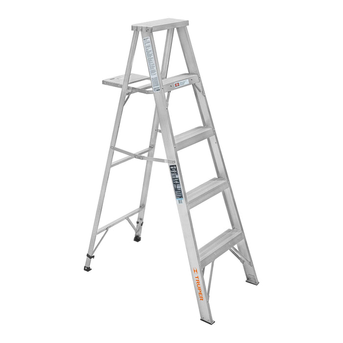 Escalera de tijera 100% aluminio tipo lll 4 peldaños, Truper 10438 ESTA-34