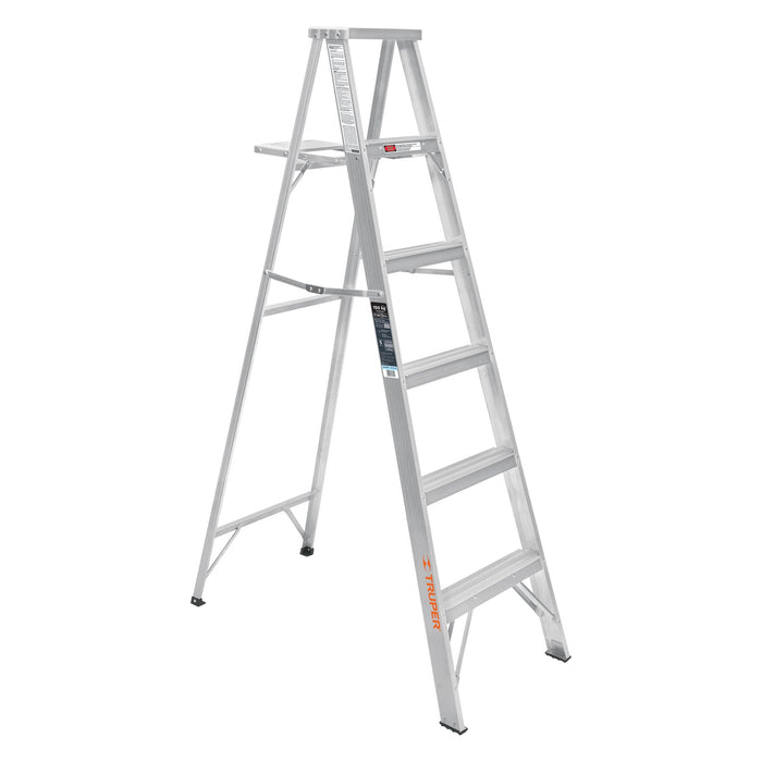 Escalera de tijera 100% aluminio tipo lll 5 peldaños, Truper 10439 ESTA-35
