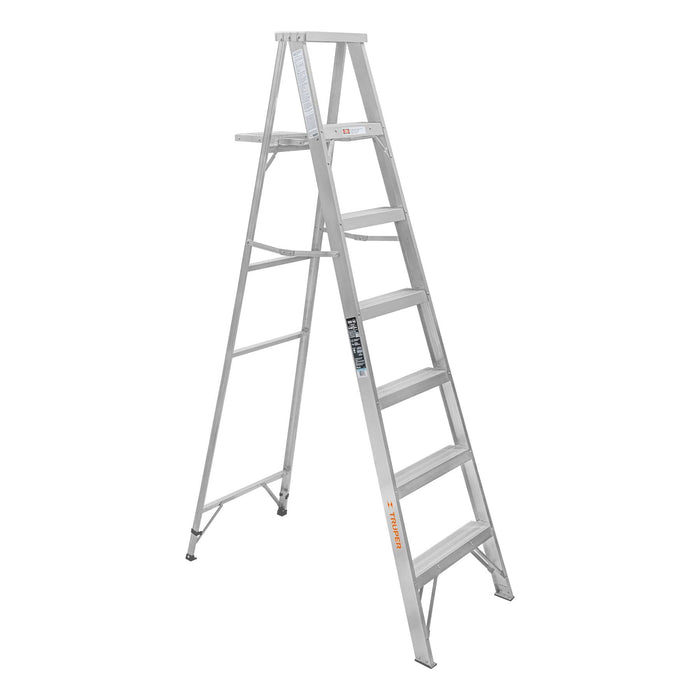 Escalera de tijera 100% aluminio tipo lll 6 peldaños, Truper 10442 ESTA-36