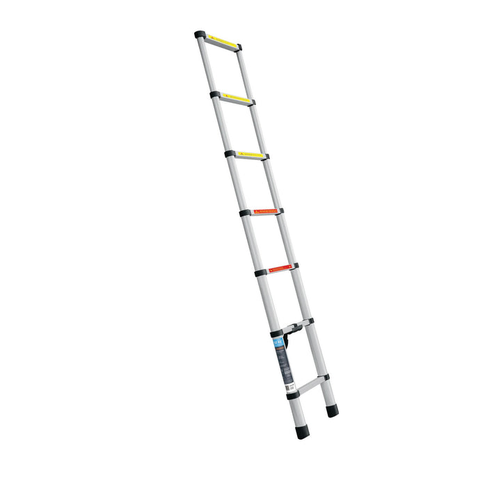 Escalera telescópica,13 peldaños, tipo II, capacidad 102kg 101904 ESTE-213