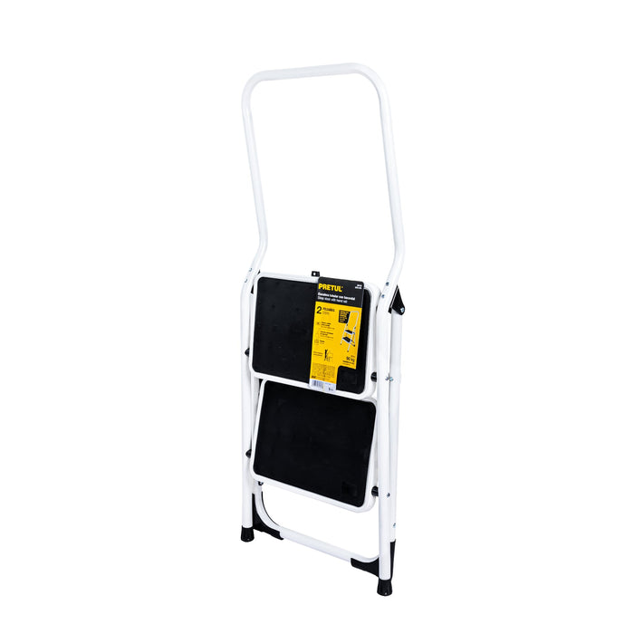 Escalera tubular, plegable, 2 peldaños, Pretul 24118 ESTU-2P