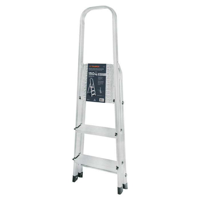 Escalera tubular, plegable, 3 peldaños, Truper 103143 ESTU-3