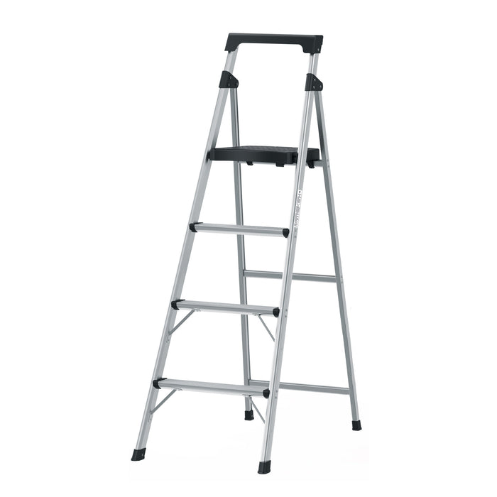 Escalera tubular plegable, 4 peldaños, aluminio, Truper 16765 ESTU-4A