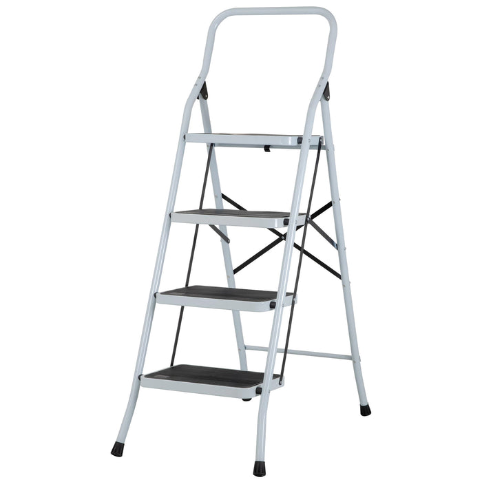 Escalera tubular, plegable, 4 peldaños, Pretul 24122 ESTU-4P