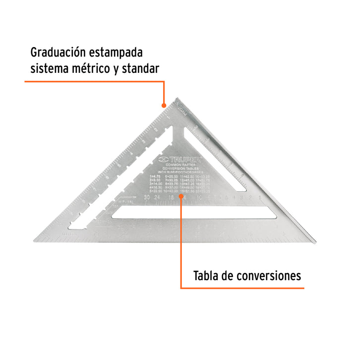 Escuadra 12' de aluminio para muros de yeso, Truper 15132 ET-12A