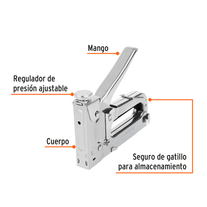 Engrapadora tipo pistola para ¼',5/16', 3/8', con 200 grapas 17963 ET-21