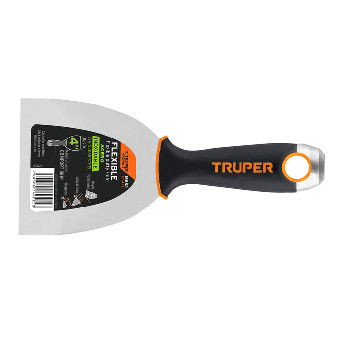 Espátula flexible 4' con mango de madera, Truper 14450 ET-4F