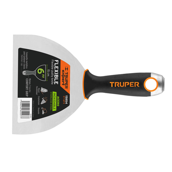 Espátula flexible 6' con mango de madera, Truper 14452 ET-6F