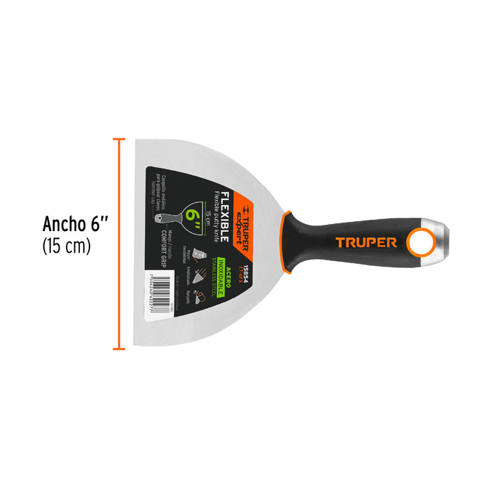 Espátula flexible 6' con mango de madera, Truper 14452 ET-6F
