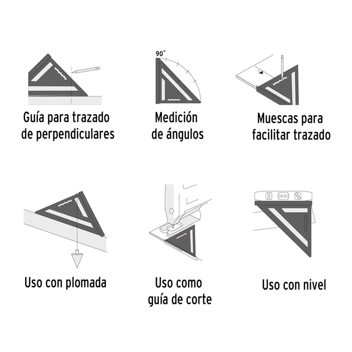 Escuadra 7' de aluminio para muros de yeso, Truper 15131 ET-7A