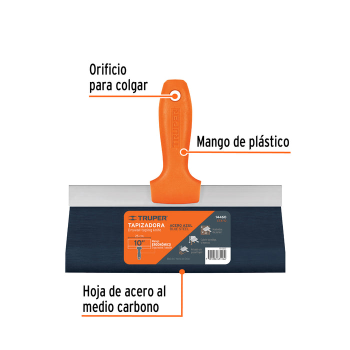 Espátula tapizadora de 10' acero al medio carbono, Truper 14460 ETA-10