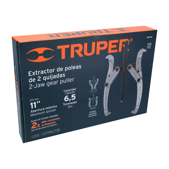 Extractor de poleas, 2 quijadas, 10', Truper 14499 EX-P2-10