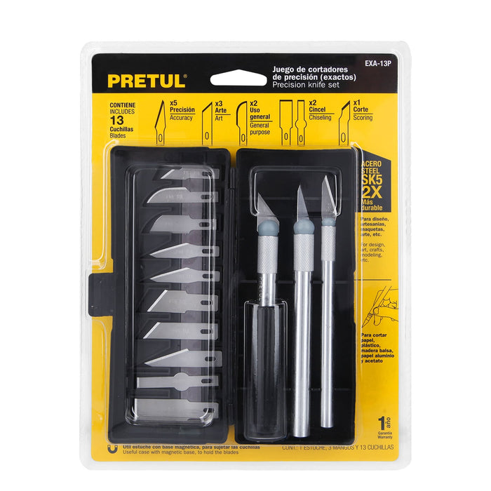 Juego de exactos con 13 piezas en estuche, Pretul 22409 EXA-13P