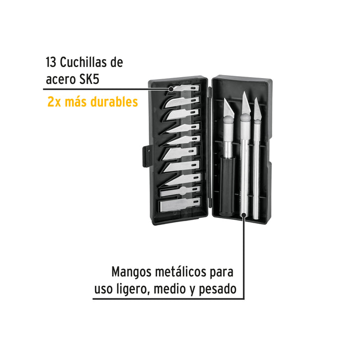 Juego de exactos con 13 piezas en estuche, Pretul 22409 EXA-13P