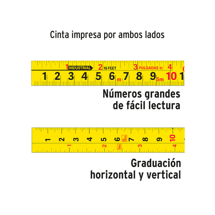 Flexómetro Auto-Lock contra impactos 3 m cinta 16 mm, Truper 10746 FA-3M