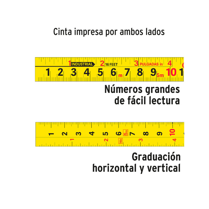 Flexómetro Auto-Lock contra impactos 5 m cinta 19 mm, Truper 10747 FA-5M
