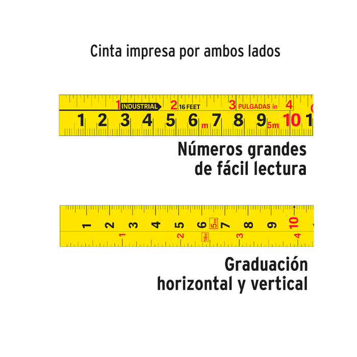 Flexómetro Auto-Lock contra impactos 8 m cinta 25 mm, Truper 10749 FA-8M