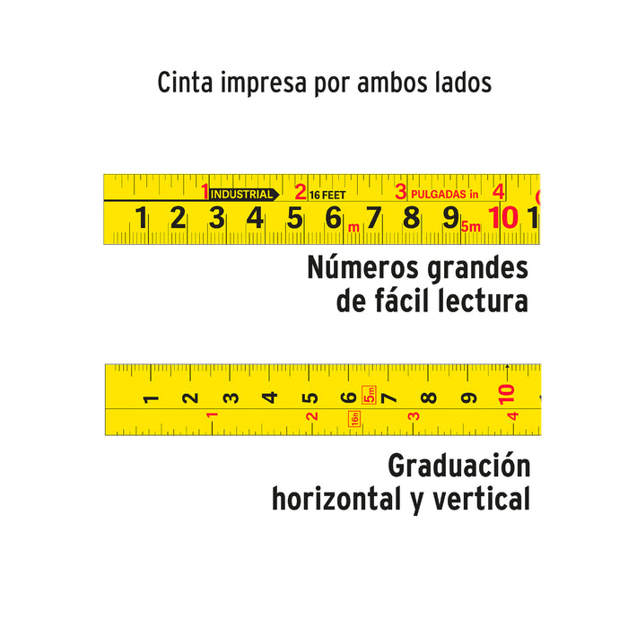 Flexómetro Gripper contra impactos 10 m cinta 32 mm, Truper 14582 FH-10M