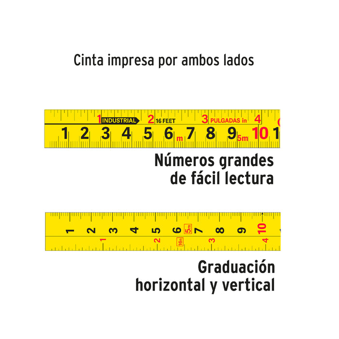 Flexómetro Gripper contra impactos 3 m cinta 13 mm, Truper 14577 FH-3M