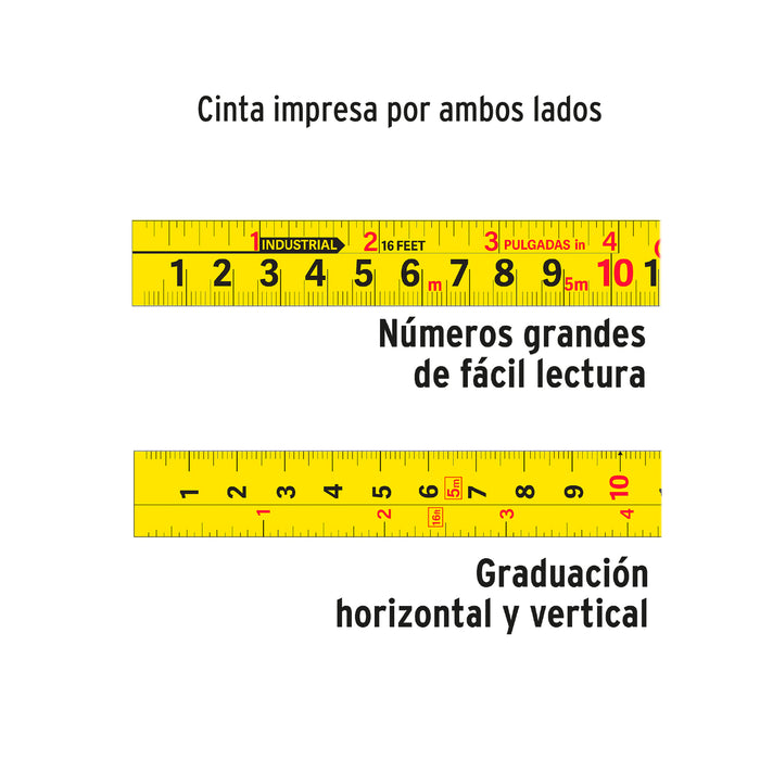 Flexómetro Gripper contra impactos 8 m cinta 25 mm, Truper 14579 FH-8M