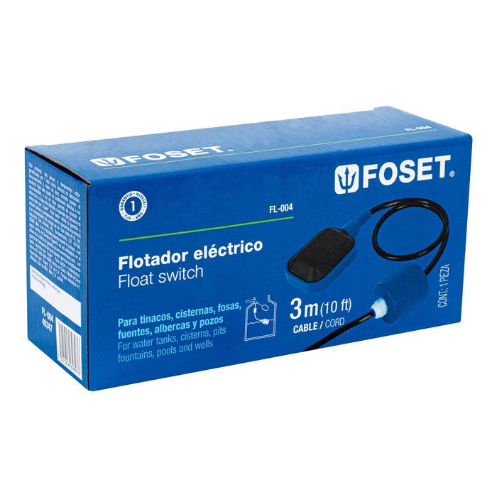 Flotador eléctrico con cable de 3 m, Foset 49347