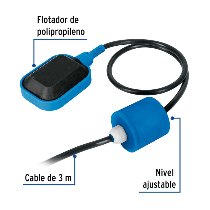 Flotador eléctrico con cable de 3 m, Foset 49347