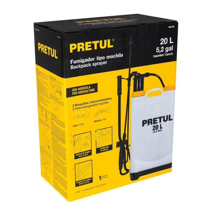 Fumigador de 20 L manual de mochila, Pretul 24588 FUM-20P