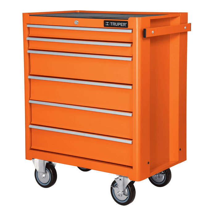 Gabinete metálico móvil, 6 cajones, capacidad 130 kg, Truper 12067 GAMO-6130