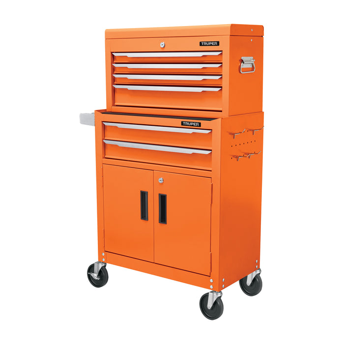 Gabinete metálico móvil, 6 cajones, 2 compartimentos, Truper 102938 GAMO-7120