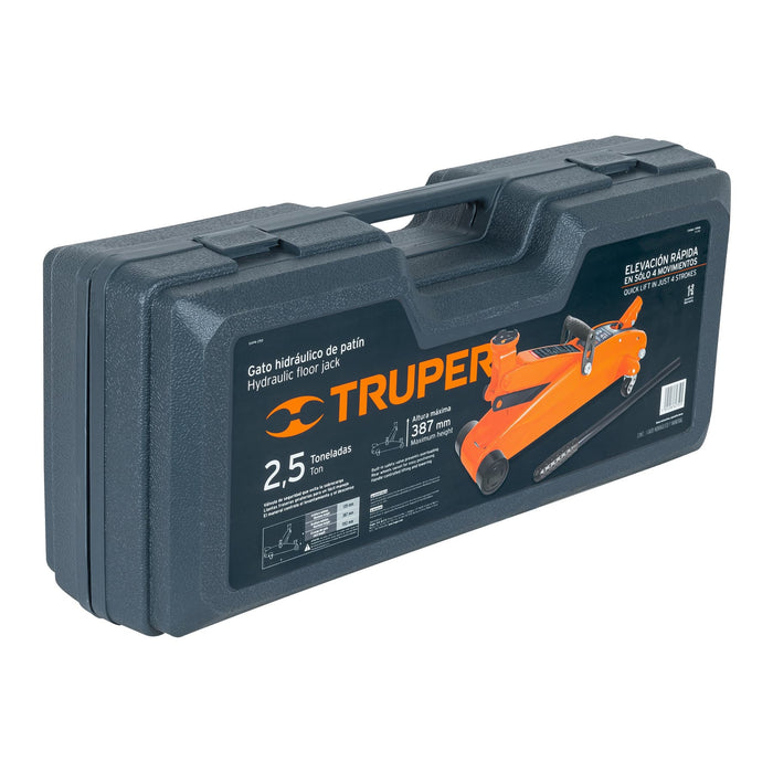 Gato hidráulico de patín 2.5t, elevación rápida, con maletín 14946 GAPA-250